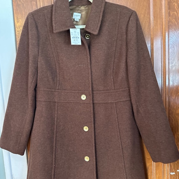 J. Crew Rich Brown Lady Day Pea Coat - Picture 3 of 8